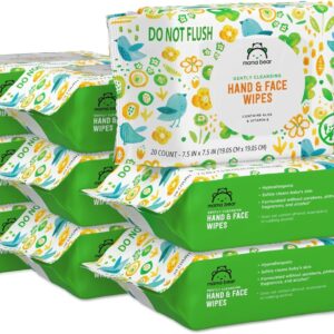 Limited time deal 16% Off Amazon Brand - Mama Bear Baby Hand & Face Wipes
