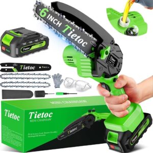 Limited Deal 33% Off Tietoc Chainsaw 6 Inch Mini Electric Chainsaw Cordless Battery Powered,