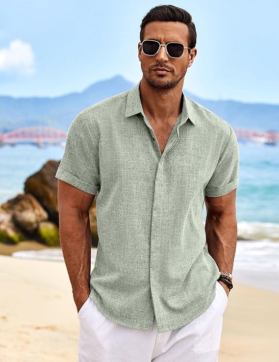 Limited time deal 27% Off COOFANDY Men's Linen Shirts