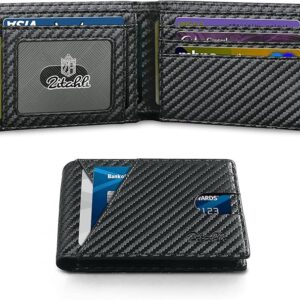 Limited Time Deal Zitahli Men's Slim RFID Blocking Leather Wallet