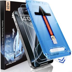 Limited time deal19% Off MAGIC JOHN 2 Pack for iPhone 16 Pro Max 6.9 inch Tempered Glass Screen Protector, HD Clear, Bubble Free, Easy Installation, Auto Dust-Elimination