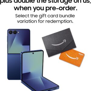 Limited Time deal 23% Off Samsung Galaxy Z Flip7 Cell Phone + Gift Card, 512GB AI Smartphone, Unlocked Android, Long Battery Life, 2025, US 1 Yr Manufacturer Warranty, Blue Shadow