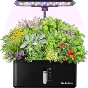 Limited time deal 40% Off Hydroponics Growing System Indoor Garden: Herb Garden Kit Indoor with LED Grow Light Quiet Smart Water Pump Automatic Timer Healthy Fresh Herbs Vegetables - Hydroponic Planter for Home Kitchen Office