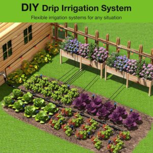 Limited time deal 35%  Off MIXC Greenhouse Micro Drip Irrigation Kit Automatic Irrigation System Patio Misting Plant Watering System with 1/4 inch 1/2 inch Irrigation Tubing Hose Adjustable Nozzle Emitters Barbed Fittings
