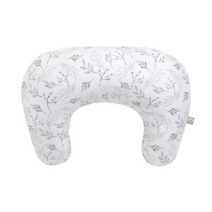 Limited time deal 25% Off Boppy Nursing Pillow - Ergonomic Bottle & Breastfeeding Pillow with High, Firm, Large Area, Water-Repellent Cushion with Washable Cover; Baby Safety Alliance Verified - Gray Gentle Leaves