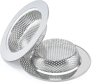 2 Pcs Sink Strainer for Most Kitchen Sink Drain Basket, Upgraded Double-Layer Safe Design Kitchen Sink Strainer (Outer Diameter 4.5 Inch)